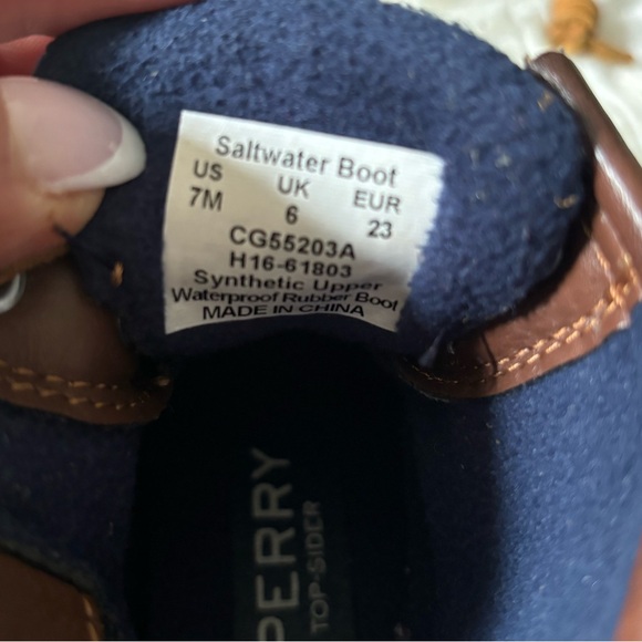Toddler Girl’s Sperry Saltwater Duck Boots Size 7